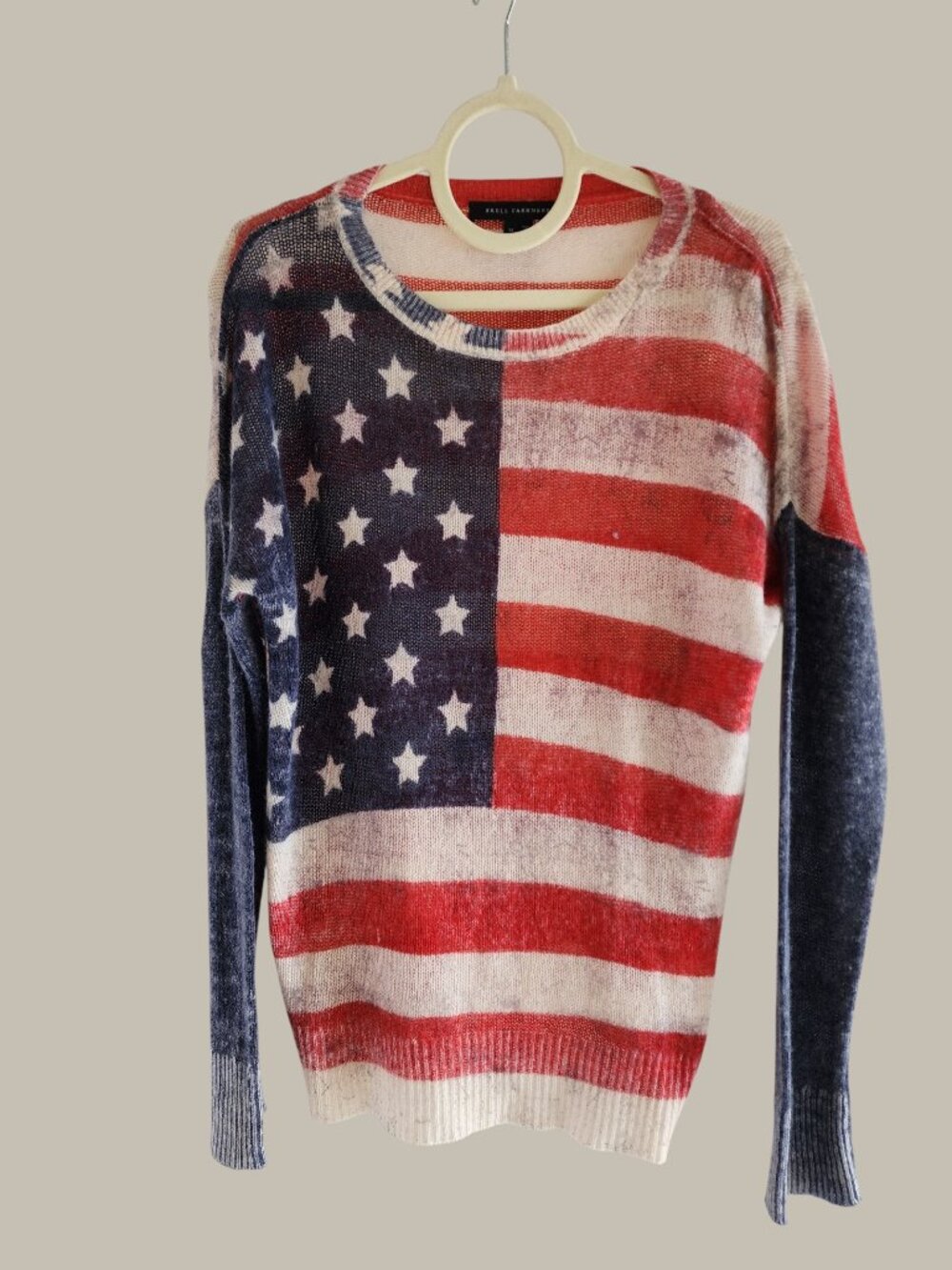 American Flag Vintage Sweater Medium